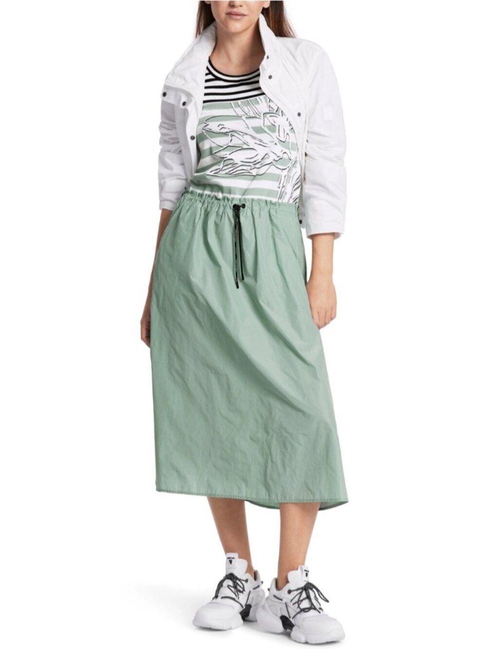 Marc Cain Sage Two-In-One Effect Dress